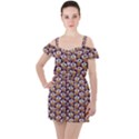 Eyes Cups Ruffle Cut Out Chiffon Playsuit View1