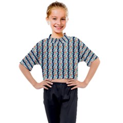 Geometry Colors Kids Mock Neck Tee