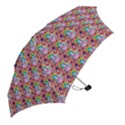 Blue Haired Girl Pattern Pink Mini Folding Umbrellas View2
