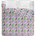Blue Haired Girl Pattern Blue Duvet Cover Double Side (King Size) View1