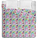 Blue Haired Girl Pattern Blue Duvet Cover Double Side (King Size) View2