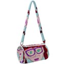Purple Glasses Girl Wall Mini Cylinder Bag View2
