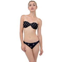 Ugly Monster Fish Motif Print Pattern Classic Bandeau Bikini Set