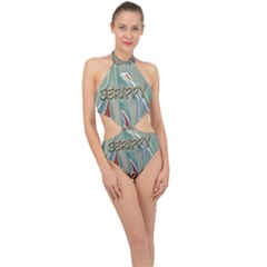 Sherellerippya15 Halter Side Cut Swimsuit