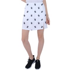 Housefly Drawing Motif Print Pattern Tennis Skirt