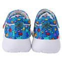 Fractal Art School Of Fishes Women s Velcro Strap Shoes View4