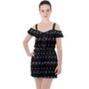 Galaxy Stars Ruffle Cut Out Chiffon Playsuit View1