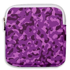 Dark Purple Camouflage Pattern Mini Square Pouch
