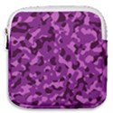 Dark Purple Camouflage Pattern Mini Square Pouch View1