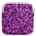 Dark Purple Camouflage Pattern Mini Square Pouch View2