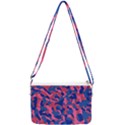 Blue and Pink Camouflage Pattern Double Gusset Crossbody Bag View1