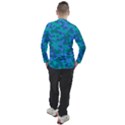 Blue Turquoise Teal Camouflage Pattern Men s Pique Long Sleeve Tee View2