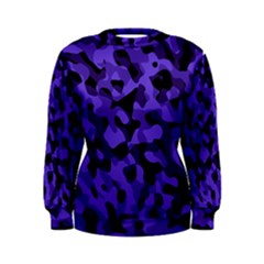 Purple Black Camouflage Pattern Women s Sweatshirt by SpinnyChairDesigns