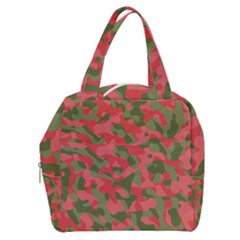Pink And Green Camouflage Pattern Boxy Hand Bag by SpinnyChairDesigns