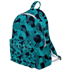 Black And Teal Camouflage Pattern The Plain Backpack by SpinnyChairDesigns