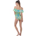 Bright Mosaic Frill Detail One Piece Swimsuit View2
