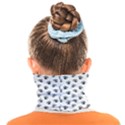 Cat Dog Animal Paw Prints Pattern Black and White Face Covering Bandana (Kids) View2