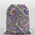 Abstract Art Purple Swirls Pattern Drawstring Bag (Small) View1