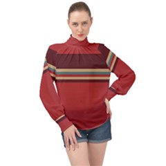 Retro Aesthetic High Neck Long Sleeve Chiffon Top