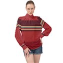 Retro Aesthetic High Neck Long Sleeve Chiffon Top View1