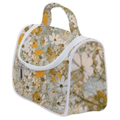 Cosmos Flowers Sepia Color Satchel Handbag