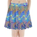 Infinity Painting Blue Pleated Mini Skirt View1