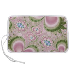 Pastel Pink Abstract Floral Print Pattern Pen Storage Case (s) by SpinnyChairDesigns
