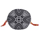 Black and White Intricate Pattern Drawstring Bucket Bag View3