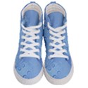 Light Blue Intricate Swirls Pattern Women s Hi-Top Skate Sneakers View1