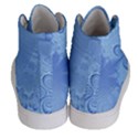 Light Blue Intricate Swirls Pattern Women s Hi-Top Skate Sneakers View4