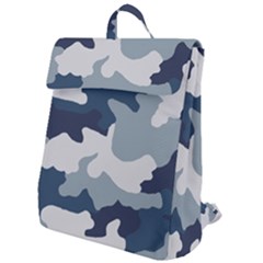 Camo Blue Flap Top Backpack by MooMoosMumma