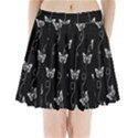 Black and White Butterfly Pattern Pleated Mini Skirt View1