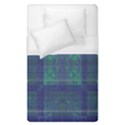 Blue Green Faded Plaid Duvet Cover (Single Size) View1