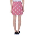 Coral Pink and White Circles Polka Dots Tennis Skirt View2