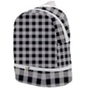 Black and White Buffalo Plaid Zip Bottom Backpack View1