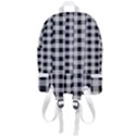 Black and White Buffalo Plaid Zip Bottom Backpack View3
