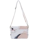 Pink and Blue Marble Shoulder Bag with Back Zipper View3