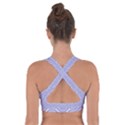 Royal Purple Grey and White Truchet Pattern Cross Back Sports Bra View2
