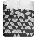 Black and White Triangles Pattern Duvet Cover Double Side (California King Size) View1