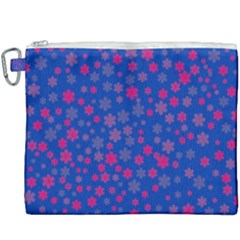 Bisexual Pride Tiny Scattered Flowers Pattern Canvas Cosmetic Bag (xxxl) by VernenInk
