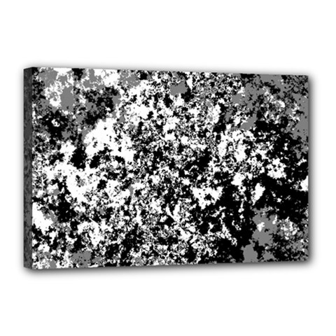 Black And White Grunge Stone Canvas 18  X 12  (stretched)
