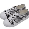 Zebra Print Stripes Kids  Low Top Canvas Sneakers View2