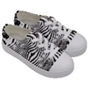 Zebra Print Stripes Kids  Low Top Canvas Sneakers View3