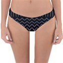Black and White Minimalist Stripes  Reversible Hipster Bikini Bottoms View3