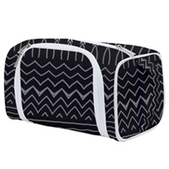 Black And White Minimalist Stripes  Toiletries Pouch