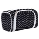 Black and White Minimalist Stripes  Toiletries Pouch View2