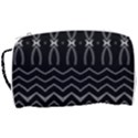 Black and White Minimalist Stripes  Toiletries Pouch View3