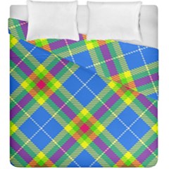 Clown Costume Plaid Striped Duvet Cover Double Side (king Size)