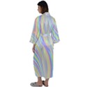 Pastel Color Stripes  Maxi Satin Kimono View2