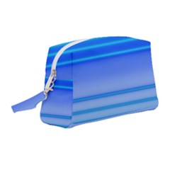 Blue Purple Color Stripes Ombre Wristlet Pouch Bag (medium)